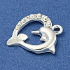 Alloy Micro Pave Clear Cubic Zirconia Pendants FIND-Z061-04S-02-2