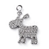 Brass Micro Pave Cubic Zirconia Pendants ZIRC-G157-04-2