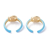Brass Enamel Cuff Rings RJEW-A002-12G-3