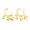 Rack Plating Brass Round Ball Dangle Stud Earrings EJEW-A028-18G-1