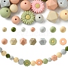 48Pcs 14 Styles Food Grade Eco-Friendly Silicone Focal Beads DIY-YW0008-83A-1