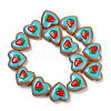 Hanmade Heart Lampwork Beads Strands LAMP-P069-04A-01-1