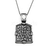 304 Stainless Steel Cross Knight Pendant Box Chain Necklaces for Men FS-WG71F72-01-3