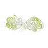 Transparent Two Tone Spray Painted Glass Bead Caps A-GLAA-Q089-002B-010-2