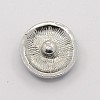 Antique Silver Zinc Alloy Rhinestone Buttons SNAP-M003-23-2