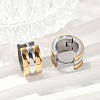 304 Stainless Steel Polishing Effect Hoop Earrings EJEW-M001-36GP-B-3