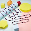 Polymer Clay Rhinestone Round Beaded Necklaces NJEW-SW00049-03-5