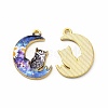 Alloy Printed Pendants PALLOY-D581-04B-1