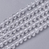 Natural Quartz Crystal Beads Strands G-F596-44-3mm-1