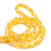 Baking Paint Transparent Crackle Glass Round Bead Strands DGLA-Q018-8mm-42-3