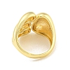 Rack Plating Brass Teardrop Open Cuff Rings RJEW-Q784-11G-3