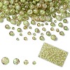400Pcs 4 Styles Spray Painted Crackle Glass Beads CCG-YW0001-20F-1