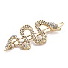 Alloy Rhinestone Hair Barrettes PHAR-B085-02G-3