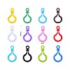 120Pcs 12 Colors Opaque Solid Color Bulb Shaped Plastic Push Gate Snap Keychain Clasp Findings KY-CJ0001-25-3