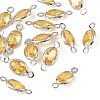 SHEGRACE Brass Pave Cubic Zirconia Oval Connector Charms XGRQ2O407-439C-P-1