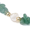 Gemstone Chip Braided Bead Bracelets BJEW-JB10833-4