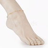 Faceted Glass Beaded Anklets AJEW-AN00379-01-4