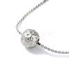 Non-Tarnish 304 Stainless Steel Round Ball Pendant Necklaces for Women NJEW-D056-01A-01P-2