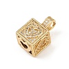 Brass Micro Pave Cubic Zirconia Pendants KK-F919-10G-3