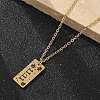 304 Stainless Steel Number 11:11 Pendant Necklaces NJEW-NH0002-01G-03-5