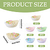 30Pcs 5 Colors Resin Ship with Flower Miniature Ornaments AJEW-TA0005-86-4