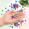Craftdady 260Pcs 13 Colors Two Tone Transparent Spray Painted Acrylic Corrugated Beads ACRP-CD0001-01-14