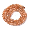 Natural Peach Moonstone Beads Strands G-A235-B07-01-3