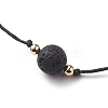 Natural Lava Rock Beaded Necklaces NJEW-JN03099-05-2