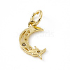 Brass Micro Pave Cubic Zirconia Charms ZIRC-F132-39G-2