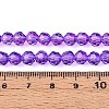 Baking Paint Transparent Glass Beads Strands DGLA-A035-T6mm-A11-2