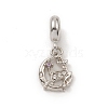 Alloy Rhinestone European Dangle Charms PALLOY-I218-25P-1