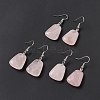 Gemstone Trapezoid Dangle Earrings EJEW-D188-02P-6