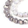 Anti-Tarnish Electroplate Glass Beads Strands X-EGLA-T021-8mm-15-01-2