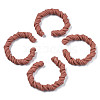 Polymer Clay Twist Rope Open Ring CLAY-N010-031-03-1