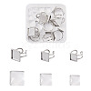 1 Box 9Pcs 304 Stainless Steel Cuff Pad Ring Settings DIY-PJ0001-11-8