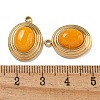 Natural Orange Jade Dyed Pendants STAS-L025-007G-02-3