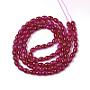 Transparent Crackle Glass Beads Strands X-DGLA-S085-6x8-36-2