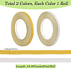 2 Rolls 2 Colors 50M Glitter Adhesive Plastic Tapes DIY-GF0011-22-2