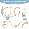 Beebeecraft 10Pcs Brass Ring Stud Earring Findings KK-BBC0007-72-2