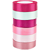 6 Rolls 6 Colors Polyester Ribbon OCOR-CP0001-27C-7