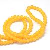 Baking Painted Imitation Jade Glass Round Bead Strands DGLA-Q021-10mm-30-3