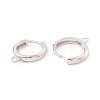 Brass Hoop Earring Findings KK-P217-22P-2