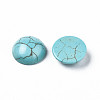 Craft Findings Dyed Synthetic Turquoise Gemstone Flat Back Dome Cabochons X-TURQ-S266-16mm-01-3