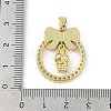 Christmas Theme Rack Plating Brass Micro Pave Cubic Zirconia Pendants KK-U032-14G-04-3