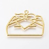 Zinc Alloy Open Back Bezel Pendants PALLOY-WH0036-12G-2
