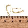 Brass Clear Cubic Zirconia Earring Hooks KK-L242-26G-3