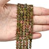 Natural Unakite Beads Strands G-A272-A01-27-1