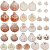 32Pcs 8 Styles Electroplated Natural Mixed Shell Pendants SSHEL-SC0001-62C-7
