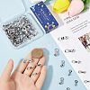 80Pcs 4 Styles 304 Stainless Steel Ball Chain Connectors FIND-SC0011-11-3