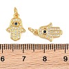 Brass Micro Pave Cubic Zirconia Charms CU-CBAB719-04G-D-3